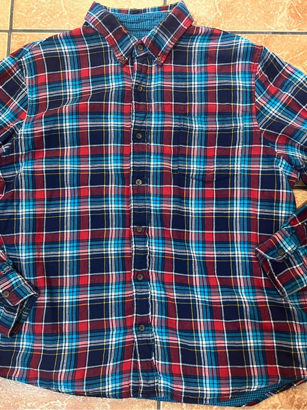 Chaps Ralph Lauren Men's Lakeland  Plaid Flannel Shirt Size Men’s 2XL